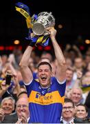 18 August 2019; Tipperary captain Séamus Callanan lifts the Liam MacCarthy Cup following the GAA Hurling All-Ireland Senior Championship Final match between Kilkenny and Tipperary at Croke Park in Dublin. Photo by Stephen McCarthy/Sportsfile