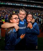 18 August 2019; Tipperary manager Liam Sheedy celebrates with daughters Gemma, left, and Aisling following the GAA Hurling All-Ireland Senior Championship Final match between Kilkenny and Tipperary at Croke Park in Dublin. Photo by Stephen McCarthy/Sportsfile
