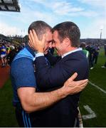 18 August 2019; Tipperary manager Liam Sheedy and Tipperary sponsor Declan Kelly, CEO, Teneo, celebrate following the GAA Hurling All-Ireland Senior Championship Final match between Kilkenny and Tipperary at Croke Park in Dublin. Photo by Stephen McCarthy/Sportsfile
