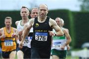 18 August 2019; Neil Kingston from Eagle A.C. Cork City competing in the mens over 45's 800m during the Irish Life Health National Masters Track and Field Championships at Tullamore Harriers Stadium in Tullamore, Co Offaly. Photo by Matt Browne/Sportsfile