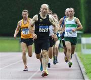 18 August 2019; Neil Kingston from Eagle A.C. Cork City competing in the mens over 45's 800m during the Irish Life Health National Masters Track and Field Championships at Tullamore Harriers Stadium in Tullamore, Co Offaly. Photo by Matt Browne/Sportsfile