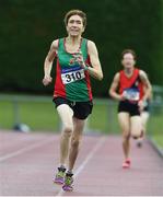 18 August 2019; Pauline Moran from Mayo A.C competing in the womens over 60's 800m during the Irish Life Health National Masters Track and Field Championships at Tullamore Harriers Stadium in Tullamore, Co Offaly. Photo by Matt Browne/Sportsfile