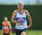 18 August 2019; Joe Gough from West Waterford A.C. competing in the over 65's 200m during the Irish Life Health National Masters Track and Field Championships at Tullamore Harriers Stadium in Tullamore, Co Offaly. Photo by Matt Browne/Sportsfile