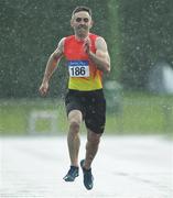 18 August 2019; Glen Scullion from Mid Ulster A.C. who won the mens over 40's 200m during the Irish Life Health National Masters Track and Field Championships at Tullamore Harriers Stadium in Tullamore, Co Offaly. Photo by Matt Browne/Sportsfile