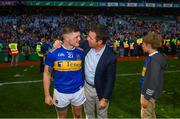 18 August 2019; Tipperary sponsor Declan Kelly, CEO, Teneo, with Willie Connors following the GAA Hurling All-Ireland Senior Championship Final match between Kilkenny and Tipperary at Croke Park in Dublin. Photo by Stephen McCarthy/Sportsfile