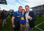 18 August 2019; Tipperary sponsor Declan Kelly, CEO, Teneo, and his son Adrian with manager Liam Sheedy following the GAA Hurling All-Ireland Senior Championship Final match between Kilkenny and Tipperary at Croke Park in Dublin. Photo by Stephen McCarthy/Sportsfile