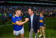 18 August 2019; Tipperary sponsor Declan Kelly, CEO, Teneo, with Willie Connors following the GAA Hurling All-Ireland Senior Championship Final match between Kilkenny and Tipperary at Croke Park in Dublin. Photo by Stephen McCarthy/Sportsfile