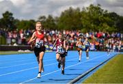 17 August 2019; Alex Coughlan of Skibereen, Co. Cork, competing in the Boys' U10 600m during Day 1 of the Aldi Community Games August Festival, which saw over 3,000 children take part in a fun-filled weekend at UL Sports Arena in University of Limerick, Limerick. Photo by Ben McShane/Sportsfile