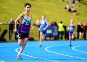 17 August 2019; Conor McHugh of Bree-Davidstown, Co. Wexford, competing in the Mixed U13 Relays during Day 1 of the Aldi Community Games August Festival, which saw over 3,000 children take part in a fun-filled weekend at UL Sports Arena in University of Limerick, Limerick. Photo by Ben McShane/Sportsfile
