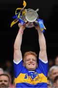18 August 2019; David Sweeney of Tipperary lifts the Liam MacCarthy cup following the GAA Hurling All-Ireland Senior Championship Final match between Kilkenny and Tipperary at Croke Park in Dublin. Photo by Seb Daly/Sportsfile