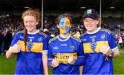 19 August 2019; Tipperary supporters, from left, Caitlin, Aoife and Ciara Shelly from Moycarkey-Borris, Co Tipperary, at the Tipperary All-Ireland hurling champions homecoming event at Semple Stadium in Thurles, Tipperary. Photo by Sam Barnes/Sportsfile