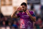 19 August 2019; Patrick Hoban of Dundalk celebrates after scoring his side's third goal during the EA Sports Cup Semi-Final match between Dundalk and Bohemians at Oriel Park in Dundalk, Co. Louth. Photo by Ben McShane/Sportsfile