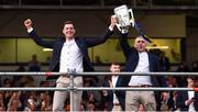 19 August 2019; Séamus Callanan of Tipperary and Tipperary manager Liam Sheedy with the Liam MacCarthy cup at the Tipperary All-Ireland hurling champions homecoming event at Semple Stadium in Thurles, Tipperary. Photo by Sam Barnes/Sportsfile