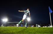 19 August 2019; Jack Byrne of Shamrock Rovers taking a corner during the SSE Airtricity League Premier Division match between Waterford United and Shamrock Rovers at RSC in Waterford. Photo by Eóin Noonan/Sportsfile