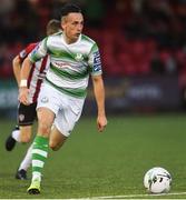16 August 2019; Aaron McEneff of Shamrock Rovers during the SSE Airtricity League Premier Division match between Derry City and Shamrock Rovers at the Ryan McBride Brandywell Stadium in Derry. Photo by Oliver McVeigh/Sportsfile