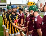 18 August 2019; Kilkenny captain James Aylward leads his players during the respect handshake with Galway players prior to the Electric Ireland GAA Hurling All-Ireland Minor Championship Final match between Kilkenny and Galway at Croke Park in Dublin. Photo by Seb Daly/Sportsfile
