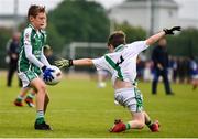 18 August 2019; Eoin Harris of Ballincollig, Co. Cork, evades a tackle on his way to scoring his side's first goal competing in the U10 Boys/Girls/Mixed Gaelic Football during Day 2 of the Aldi Community Games August Festival, which saw over 3,000 children take part in a fun-filled weekend at UL Sports Arena in University of Limerick, Limerick. Photo by Ben McShane/Sportsfile