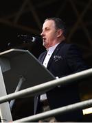 19 August 2019; Tipperary PRO Joe Bracken speaking at the Tipperary All-Ireland hurling champions homecoming event at Semple Stadium in Thurles, Tipperary. Photo by Sam Barnes/Sportsfile