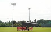 20 August 2019; Tyrone team before their game against Dublin during the 2019 LGFA Under-17 Academy Day at the GAA National Games Development Centre in Abbotstown, Dublin. Photo by Eóin Noonan/Sportsfile