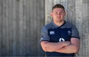 20 August 2019; Tadhg Furlong poses for a portrait following an Ireland Rugby press conference at The Campus in Quinta do Lago, Faro, Portugal. Photo by Ramsey Cardy/Sportsfile