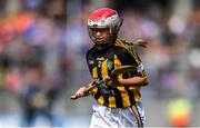 18 August 2019; Sarah Sheehan, Drumphea NS, Garryhill, Muine Bheag, Carlow, representing Kilkenny, during the INTO Cumann na mBunscol GAA Respect Exhibition Go Games prior to the GAA Hurling All-Ireland Senior Championship Final match between Kilkenny and Tipperary at Croke Park in Dublin. Photo by Piaras Ó Mídheach/Sportsfile