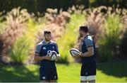 20 August 2019; Ross Byrne, left, and Jack Conan during Ireland Rugby squad training at The Campus in Quinta do Lago, Faro, Portugal. Photo by Ramsey Cardy/Sportsfile