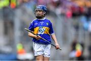 18 August 2019; Grainne Smith, St Patrick’s NS, Geevagh, Sligo, representing Tipperary, during the INTO Cumann na mBunscol GAA Respect Exhibition Go Games prior to the GAA Hurling All-Ireland Senior Championship Final match between Kilkenny and Tipperary at Croke Park in Dublin. Photo by Piaras Ó Mídheach/Sportsfile