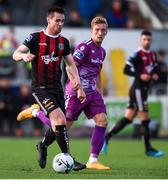 19 August 2019; Michael Barker of Bohemians and John Mountney of Dundalk during the EA Sports Cup Semi-Final match between Dundalk and Bohemians at Oriel Park in Dundalk, Co. Louth. Photo by Ben McShane/Sportsfile