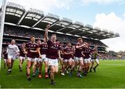 18 August 2019; Galway team celebrate after the Electric Ireland GAA Hurling All-Ireland Minor Championship Final match between Kilkenny and Galway at Croke Park in Dublin. Photo by Eóin Noonan/Sportsfile