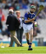 18 August 2019; Seán Farrell, Donaskeigh NS, Dundrum, Tipperary, representing Tipperary, in action against Colin McAweeney, Scoil Assaim, Raheny, Dublin, representing Kilkenny, during the INTO Cumann na mBunscol GAA Respect Exhibition Go Games prior to the GAA Hurling All-Ireland Senior Championship Final match between Kilkenny and Tipperary at Croke Park in Dublin. Photo by Eóin Noonan/Sportsfile
