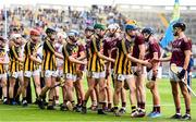 18 August 2019; Respect handshake ahead of the Electric Ireland GAA Hurling All-Ireland Minor Championship Final match between Kilkenny and Galway at Croke Park in Dublin. Photo by Eóin Noonan/Sportsfile