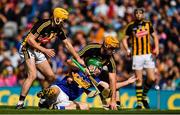 18 August 2019; Noel McGrath of Tipperary in action against Richie Leahy and Colin Fennelly of Kilkenny during the GAA Hurling All-Ireland Senior Championship Final match between Kilkenny and Tipperary at Croke Park in Dublin. Photo by Brendan Moran/Sportsfile