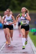 21 August 2019; Joanne Loftus of Moy Valley on her way to winning the junior women's mile event during the 2019 Morton Games at Morton Stadium in Santry, Dublin. Photo by Stephen McCarthy/Sportsfile