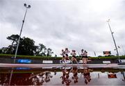 21 August 2019; Athletes during the junior women's mile event during the 2019 Morton Games at Morton Stadium in Santry, Dublin. Photo by Stephen McCarthy/Sportsfile