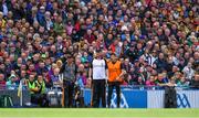 18 August 2019; Kilkenny manager Brian Cody, centre, with selectors James McGarry, left, and Derek Lyng during the GAA Hurling All-Ireland Senior Championship Final match between Kilkenny and Tipperary at Croke Park in Dublin. Photo by Piaras Ó Mídheach/Sportsfile