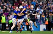 18 August 2019; Tipperary players, from left, Donagh Maher, Brendan Maher, Dan McCormack, and Paul Maher celebrate after the GAA Hurling All-Ireland Senior Championship Final match between Kilkenny and Tipperary at Croke Park in Dublin. Photo by Piaras Ó Mídheach/Sportsfile