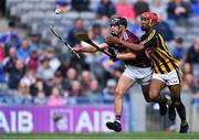 18 August 2019; Alex Connaire of Galway in action against Zach Bay Hammond of Kilkenny during the Electric Ireland GAA Hurling All-Ireland Minor Championship Final match between Kilkenny and Galway at Croke Park in Dublin. Photo by Piaras Ó Mídheach/Sportsfile
