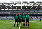 18 August 2019; Referee Patrick Murphy with his officials before the Electric Ireland GAA Hurling All-Ireland Minor Championship Final match between Kilkenny and Galway at Croke Park in Dublin. Photo by Piaras Ó Mídheach/Sportsfile