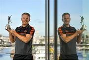 23 August 2019; PwC GAA/GPA Player of the Month for August Tipperary hurler Noel McGrath was at PwC offices in Dublin today to pick up his respective award. The player was joined by PwC’s Managing Partner, Feargal O’Rourke, Ard Stiúrthóir Lúthchleas Gael, Tom Ryan, and GPA National Executive Council Member, Philip Greene. Pictured is Noel McGrath of Tipperary with his award at PwC, Spencer Dock, North Wall Quay, Dublin. Photo by Seb Daly/Sportsfile