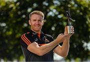 23 August 2019; PwC GAA/GPA Player of the Month for August Tipperary hurler Noel McGrath was at PwC offices in Dublin today to pick up his respective award. The player was joined by PwC’s Managing Partner, Feargal O’Rourke, Ard Stiúrthóir Lúthchleas Gael, Tom Ryan, and GPA National Executive Council Member, Philip Greene. Pictured is Noel McGrath of Tipperary with his award at PwC, Spencer Dock, North Wall Quay, Dublin. Photo by Seb Daly/Sportsfile