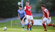 23 August 2019; Jason McClelland of UCD in action against Cian Coleman, centre, and Dean Clarke of St Patrick's Athletic during the Extra.ie FAI Cup Second Round match between UCD and St Patrick's Athletic at The UCD Bowl in Dublin. Photo by Ben McShane/Sportsfile