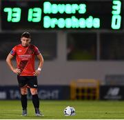 23 August 2019; Chris Lyons of Drogheda United after his side conceded a third goal during the Extra.ie FAI Cup Second Round match between Shamrock Rovers and Drogheda United at Tallaght Stadium in Dublin. Photo by Seb Daly/Sportsfile