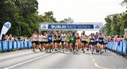24 August 2019; A general view of the start of the KBC & Dublin Marathon Race Series, where, over 5,200 runners are taking part in the Frank Duffy 10 Mile, part of the KBC Dublin Race Series 2019 at Phoenix Park in Dublin. Photo by Sam Barnes/Sportsfile