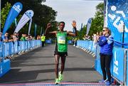 24 August 2019; Yared Derese of Carrick Aces A.C. crosses the line as male winner of the Frank Duffy 10 Mile, part of the KBC Dublin Race Series 2019 at Phoenix Park in Dublin. Photo by Sam Barnes/Sportsfile