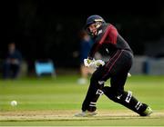 24 August 2019; Fiachra Tucker of Pembroke CC plays a shot during the Clear Currency Irish Senior Cup Final match between Waringstown CC and Pembroke CC at The Hills Cricket Club in Skerries, Dublin. Photo by Seb Daly/Sportsfile