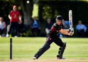24 August 2019; Theo Lawson of Pembroke CC plays a shot during the Clear Currency Irish Senior Cup Final match between Waringstown CC and Pembroke CC at The Hills Cricket Club in Skerries, Dublin. Photo by Seb Daly/Sportsfile