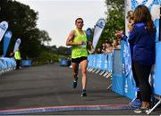 24 August 2019; Josh Griffiths crosses the line to finish third in the men's Frank Duffy 10 Mile race. Over 5,200 runners took part in the Frank Duffy 10 Mile, part of the KBC Dublin Race Series 2019 at Phoenix Park in Dublin. Photo by Sam Barnes/Sportsfile