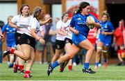 24 August 2019; Christy Haney of Leinster on her way to scoring a try during the Under 18 Girls Interprovincial Rugby Championship match between Ulster and Leinster at Armagh RFC in Armagh. Photo by John Dickson/Sportsfile
