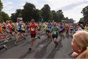 24 August 2019; A general view of the start of the KBC & Dublin Marathon Race Series, where, over 5,200 runners took part in the Frank Duffy 10 Mile, part of the KBC Dublin Race Series 2019 at Phoenix Park in Dublin. Photo by Sam Barnes/Sportsfile