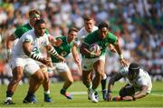 24 August 2019; Bundee Aki of Ireland breaks through the English defence and scores his side's second try, during the Quilter International match between England and Ireland at Twickenham Stadium in London, England. Photo by Ramsey Cardy/Sportsfile
